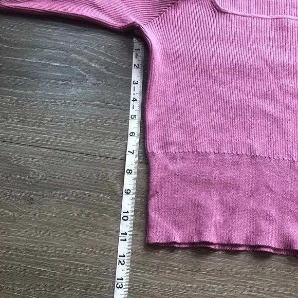 Bar III Women's Volume-Sleeve Sweater In Plum Pink Blouse Size Medium - Picture 3 of 13
